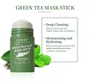 Grönt te Solid Clay Mask Stick Ansiktsrengöring Ansiktsrenande olja Kontroll Anti-akne Aubergine Pink Rose Mud Masks 40g