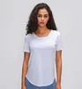 Yoga outfits tops solid color short sleeve quick dry indoor sport fitness tshirt moisture absorption gym running workout shirt fo7376570