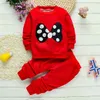 BibiCola Frühling Herbst geboren Baby Mädchen Kleidung Set Kinder Trainingsanzug Gedruckt T-shirt + Casual Hosen 2PCS Kinder Kleidung Anzug 211224