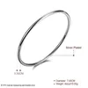 Ювелирные круга винтажный серебряный браслет для женщин из нержавеющей стали круглый рисунок 3 мм.