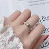 Luxus-Ins-Stil 18 Karat vergoldet Edelstahl Weißer Sheel Ring Schmuck