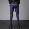 Pantaloni casual sottili estivi Pantaloni da jogging da uomo slim all'aperto per uomo Pantaloni con cerniera tascabile blu grigio coreano 28-38 220315