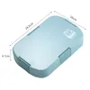 Lancheira portátil para crianças escola micro-ondas de plástico bentobox com compartimentos salada de fruta alimento recipiente caixa saudável JLA12939