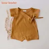 Beer Leider Born Baby Solid Rompertjes Baby Zomer Bodysuit Peuter Casual Jumpsuit Boys Meisjes Japanse Outfits Babykleding 210708