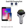 Wireless Bluetooth Kit FM Transmitter Adapter مشغل MP3 خالية من الأيدي مغير سيارة دعم يو القرص TF بطاقة الشاحن المزدوج