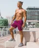 Män Gym Fitness Shorts Mens Sommar Snabbtorkad Casual Broderi Byxor Man Jogger Workout Beach Knee Längd