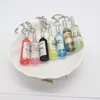 7 couleurs bouteille de vin créative porte-clés pendentif bouteilles de simulation porte-clés sac ornement artisanat cadeau