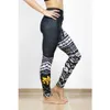 Höststil Sportkläder träningspolyester Hög midja Leggings Elastisk kraft utomhus andningsbar Fahion Skinny 210925