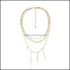 Pendant Necklaces & Pendants Jewelry Aessories Fashion Retro Tassel Necklace Female Mti-Layer Peach Heart Women Drop Delivery 2021 Ypwqt