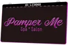 LC0068 Pamper Me Spa Salon Letrero Luminoso Grabado 3D