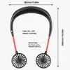 Tragbarer Ventilator Handfreier persönlicher Mini-Ventilator USB wiederaufladbarer Halsventilator 360-Grad-Einstellung Kopf faul hängende Halsventilatoren RRA9597