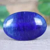 Blue Melting Stone Oval Crystal Pipe Palm Toy Parts Direct Sale from Donghai Factory