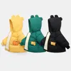 Winter Thicken Baby Kids Jassen voor Meisjes Jassen Cartoon Dinosaur Toddler Jongens Bont Hooded Jassen Meisjes Bovenkleding Kinderen Jassen H0909