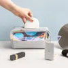 ПВХ шить прозрачный лазерный косметический мешок для хранения кисти для хранения макияжа портативные минимума сумки