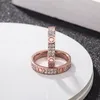 Anneaux de bande amour bague femmes couple diamant vis en acier inoxydable zircon bijoux cadeaux pour femme accessoires en gros 18k anneaux pour hommes