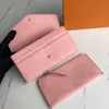 Empreinte Leather Sarah Composite Wallet Long Standard Removable Little Zipper Pouch Black Pink Dark Red 4 Colors Fashion Women Co229p