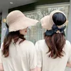 Chapeau de paille pour femmes Sunshade de plage et écran solaire d'été des femmes de voyage pliable top pliable pour femmes UV réglable