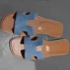 Lyxkvalitet Kvinnorsandaler Modetofflor Super Star Flat Casual Skor Flip Flops i äkta läder Storlek 34-43 Med låda