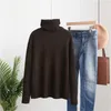 Autumn Winter Loose Casual High-neck Pullover Women's Fashion Warm And Practical Alpaca Pile Knitted Sweater Top 210520