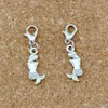 Alloy Mermaid Floating Hummer Clasps Charm Pendants för smycken gör armband Halsband DIY Tillbehör 8.8x34mm 150pcs A-349B