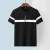 남성용 폴로스 여름 도착 2021 스탠드 칼라 남성 의류 캐주얼 코튼 패션 패치 워크 티 탑 슬림 플러스 크기 4XL 셔츠 셔츠