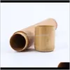 貯蔵ジャー1ピースの空の歯ブラシの箱の管の環境に優しい竹天然有機生分解可能な詰め替え可能なボトルCAQNB ZC0MO