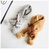 Hiver bébé écharpe dessin animé chat enfants écharpes fausse fourrure de lapin cou chaud enfants écharpe boule de fourrure filles garçons Bufanda Bebe