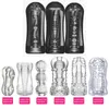 Masturbateur masculin Coupe Soft Pussy Sex Toys Transparent Vagin Adulte Endurance Exercice Produits de Sexe Vide Poche Tasse pour Hommes P0814