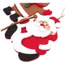 H8cm Julgran Hängsmycke Ull Filt Små Ornamenter Hängsmycken Dekoration för Strumpor Snowman Reindeer Santa Claus JJE10716