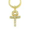 Collane con ciondolo Croce di diamanti Hip Hop Accessori per collana da uomo e da donna Catena intorno al collo Regalo di lusso Gioielli da donna Moda