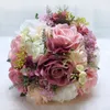 Bouquet de mariée soie mariage fleur demoiselle d'honneur Rose pivoines Boho accessoires de mariage Floral artificiel