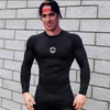 Muscleguys Brand Clothing Gym Fitness T-shirt Men Compression Skinny Bodybuilding t shirt Autumn Long Sleeve Sports Tee Tops 210421