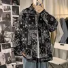 Męskie koszulki męskie męskie wydrukowane nerkowce 2022Spring Men Long rękaw Lose koszulę HARAJUKU PLUS SIZE TOPS PŁATKA MAL MAL