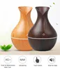 Essentiële luchtbevochtiger Aroma Olie Diffuser Hout Graan Ultrasone Hout Luchtbevochtiger USB Cool Minic Mist Maker LED-verlichting voor thuis