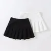 Kawaii hohe Taille Faltenröcke Damen Streetwear koreanische Mode Sommer sexy Minirock schwarz weiß Jupe Femme 210521