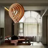 Nowoczesne lampy wisiorek drewna E27 Nordic Drewniane Water Drop Chandeliers Loft Wisiorek Światła Jadalnia Home Lighting Decor