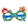 TikTok Enfants lunettes de Noël mignon dessin animé cadre en verre cosplay masque pour les yeux accessoires déguisements costumes de bal fée bonhomme de neige élan verre atmosphère de fête habiller G01BZDX