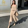 Sexy Flat colla Slim Fit Irregular Knitted Dress Chic French Style Elegant Temperament Autumn Winter Dresses Women 210506