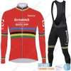 Комплект велосипедного трикотажа World Quick Step красный, желтый, мужская одежда, весенне-осенний велосипедный костюм Maillot Ropa Ciclismo Racing Sets2202324