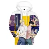 Yeni Sıcak 3D Anime Muz Balık Erkek / Kadın Hoodie Rahat Moda Erkek Çocuk ve Kız 'Spor Sokak Rahat Boy Tişörtü Y211118