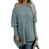 Jocoo Jolee Autumn Winter Sweater de gran tamaño Sexy Batwing Sweaters Flower Sweaters Casual Solid Extermers Sweetwear 210518