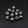 100pcs / parti 4 6 8 10 12mm guldrunda koppar spacer pärlor frostat bollände frö pärlor för halsband armband smycken gör 1230 q2