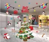 Juldekoration klistermärken Limfri statisk fönsterklistermärke Xmas slutar dekorationer dekorera newyear atmosfär butik prydnad
