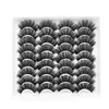 18 paires 3D Faux cils de vison naturel épais faux cils dramatiques longs Wispies Extension de cils Volume beauté cils