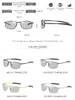 Lunettes de soleil Homme Pêche Polarisée Pochromatique Sport de Plein Air Conduite Noir Gris Argent Or Cadre Transition Caméléon Lentille