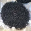 Curly Mens Wig Hairpieces 15mm Afro Curl Full Pu Toupee Indian Remy Cabelo Humano Substituição para homens negros