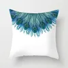 Cushion/Decorative Pillow Hand Painted Creative Peacock Print Pillowcase Modern Nordic Minimalism Feathers Floral Cushion Cover Home Decor