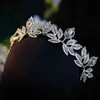 Gorgeous Crystal Crown Tiara de Noiva Meghan Markle Bröllop Tillbehör Kvinnor Hår Smycken Zirkon Bröllop Kronor och Tiaras