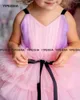 Tjejens klänningar Yipeisha Baby Girl Cupcake Dress Bow Puffy För Småbarn Party Rosa Communion Knee Length Flower Kids