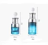 Måttligt pris 20ml 40ml Luxury Glass Dropperflaska Unik serum Blå färg med speciell